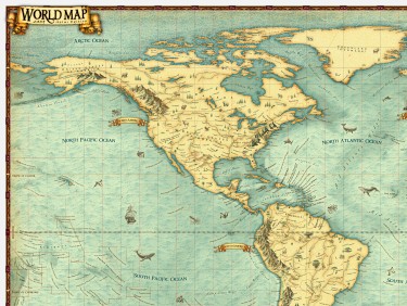 World Map 2009 English - Digital