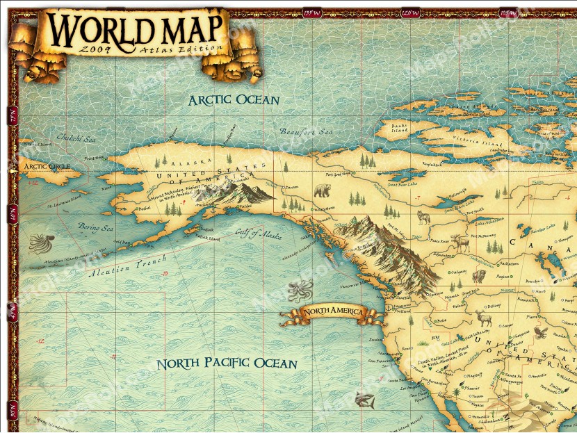 World Map 2009 Arabic or English
