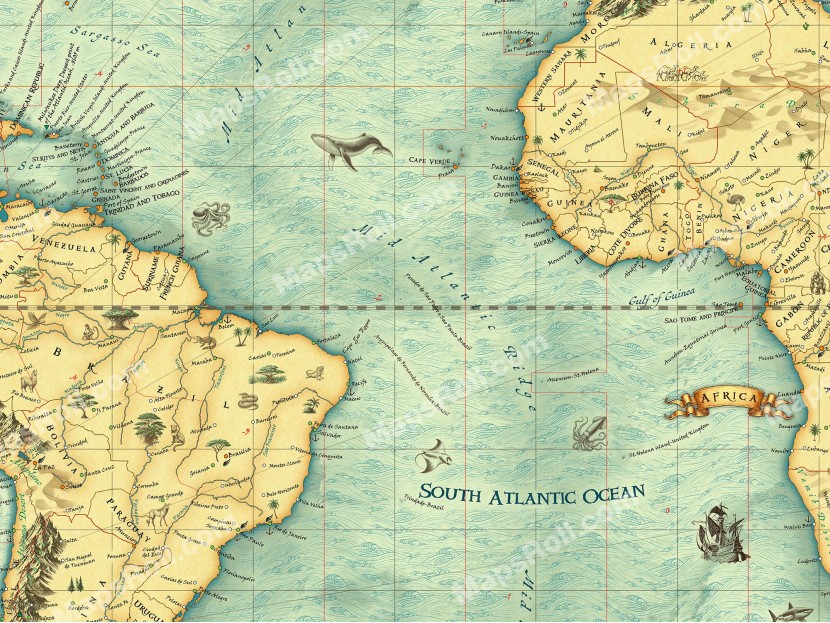 World Map 2009 Arabic or English