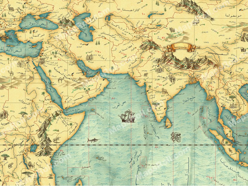 World Map 2009 Arabic or English