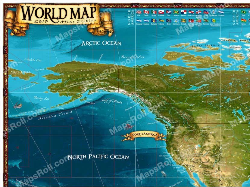 World Map 2013 Arabic or English