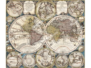 Globe Map 1730 Matthäus Seutter