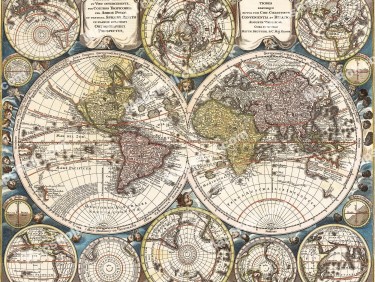 Globe Map 1730 Matthäus Seutter