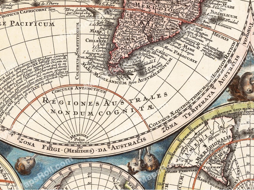 Globe Map 1730 Matthäus Seutter