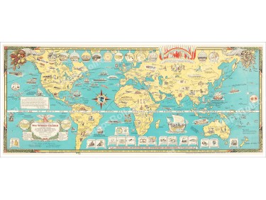 The World United map 1944 Chase Dudley
