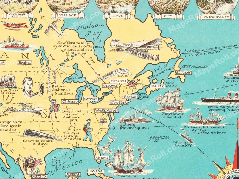 The World United map 1944 Chase Dudley