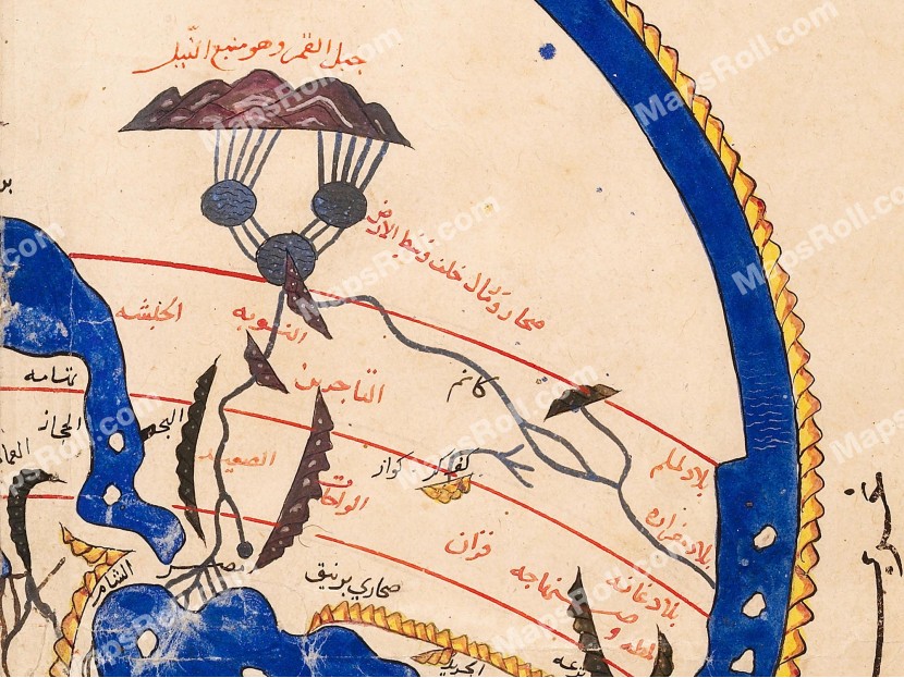 خريطة العالم 1154 محمد الإدريسي