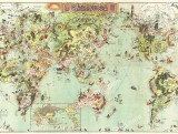 Caricature of the world map 1924 Ogawa Jihei & Maekawa Senpan