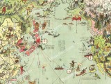 Caricature of the world map 1924 Ogawa Jihei & Maekawa Senpan