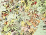 Caricature of the world map 1924 Ogawa Jihei & Maekawa Senpan