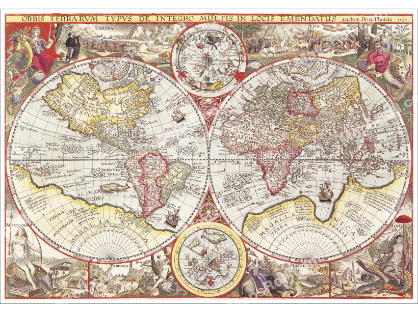 World Map 1594 Petrus Plancius