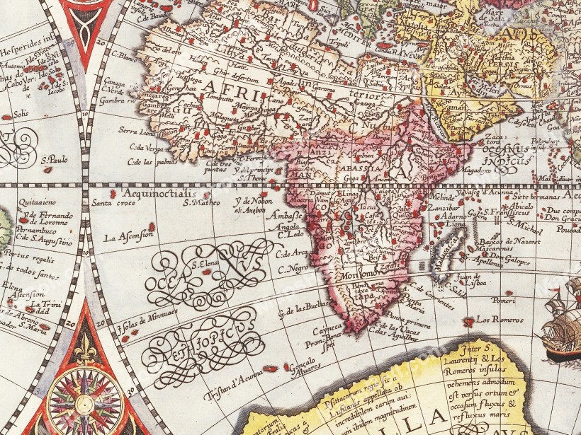 World Map 1594 Petrus Plancius