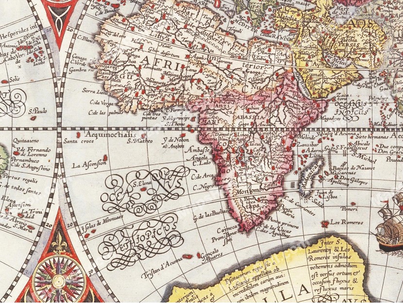 World Map 1594 Petrus Plancius