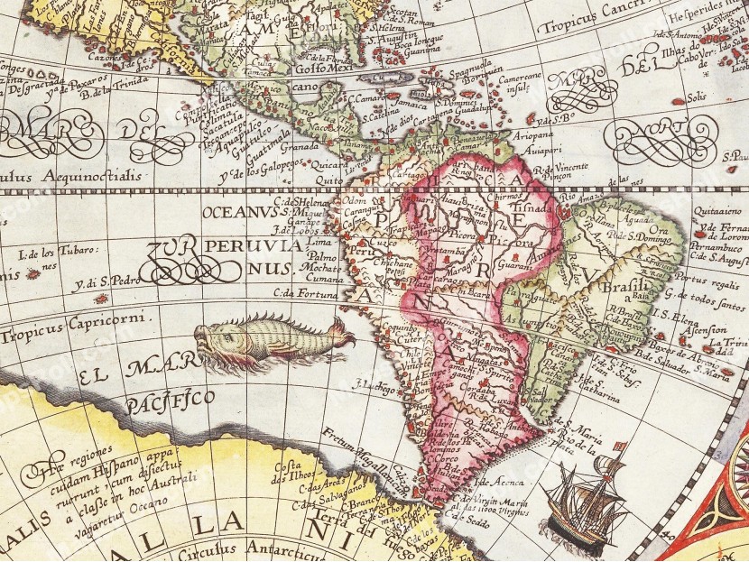 World Map 1594 Petrus Plancius
