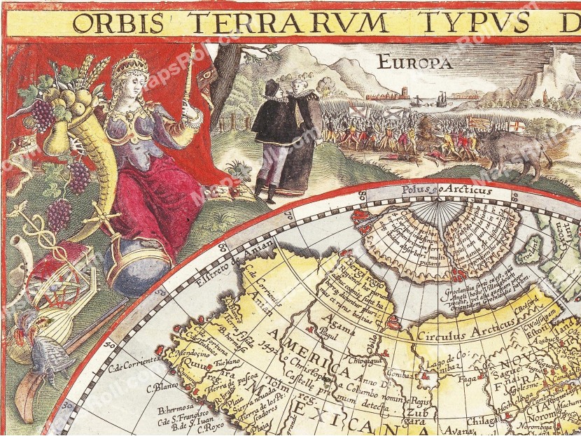 World Map 1594 Petrus Plancius