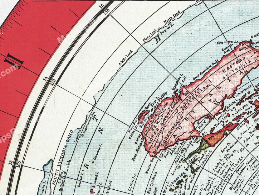 New standard map of the world 1892 Alexander Gleason