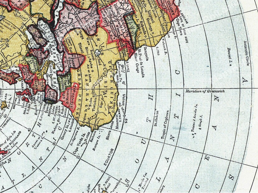 New standard map of the world 1892 Alexander Gleason