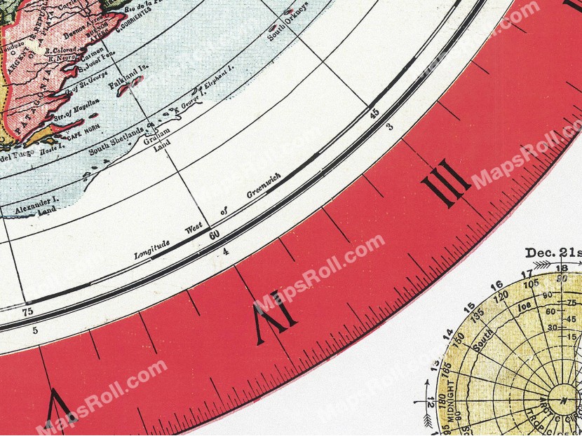 New standard map of the world 1892 Alexander Gleason