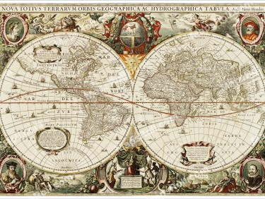 World Map 1630 Henricus Hondius