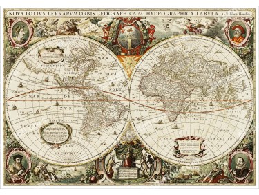 World Map 1630 Henricus Hondius