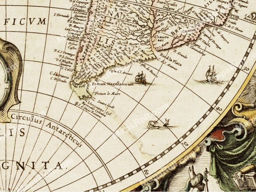 World Map 1630 Henricus Hondius