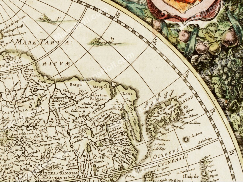World Map 1630 Henricus Hondius