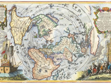 Voyage of Magellan Map 1702 Heinrich Scherer