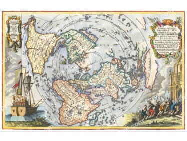 Voyage of Magellan Map 1702 Heinrich Scherer