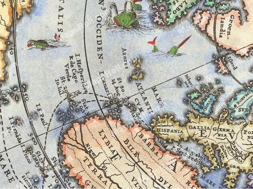 Voyage of Magellan Map 1702 Heinrich Scherer