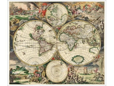 World Map 1689 Gerard van Schagen