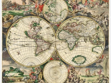 World Map 1689 Gerard van Schagen