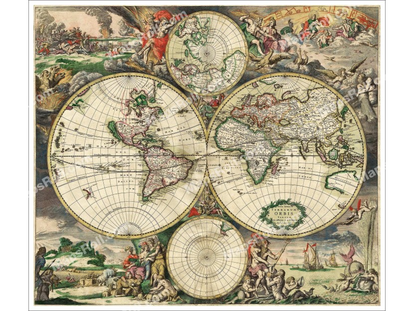 World Map 1689 Gerard van Schagen