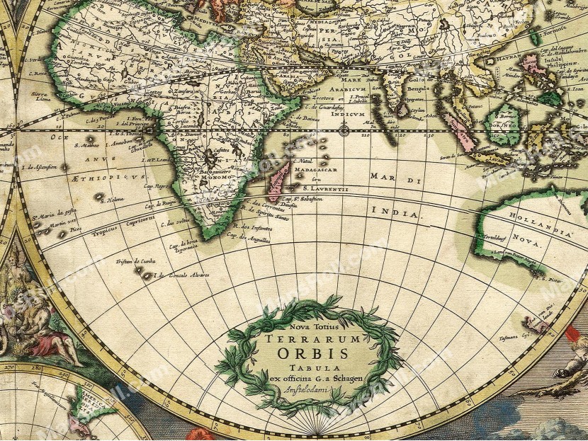 World Map 1689 Gerard van Schagen