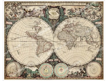 World Map 1660 Frederick de Wit