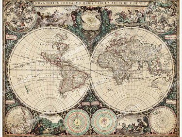 World Map 1660 Frederick de Wit