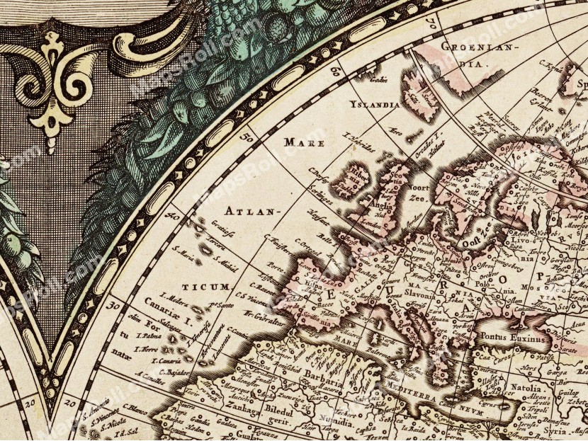 World Map 1660 Frederick de Wit