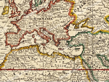 Map of the World 1728 Gerard van Keulen