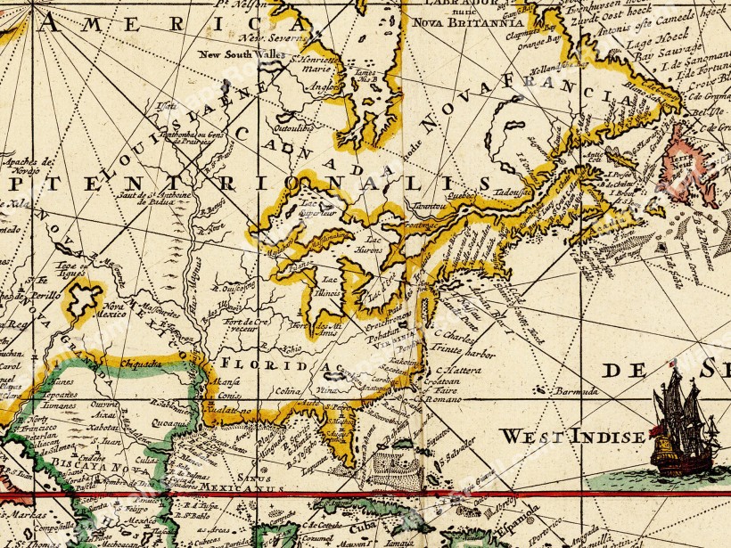 Map of the World 1728 Gerard van Keulen