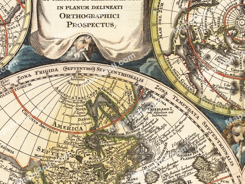 Globe Map 1730 Matthäus Seutter