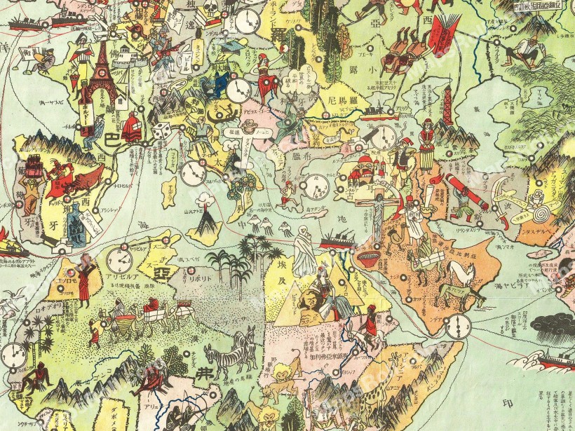 Caricature of the world 1924 Ogawa Jihei & Maekawa Senpan