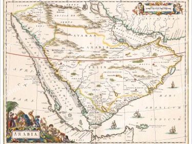 Map of Arabia 1665 Johannes Blaeu