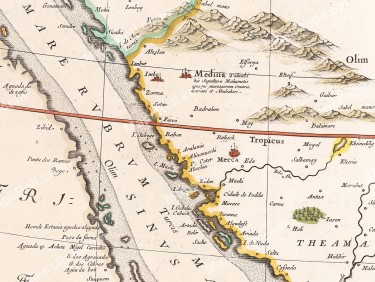 Map of Arabia 1665 Johannes Blaeu