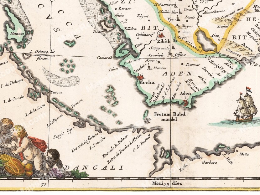 Map of Arabia 1665 Johannes Blaeu