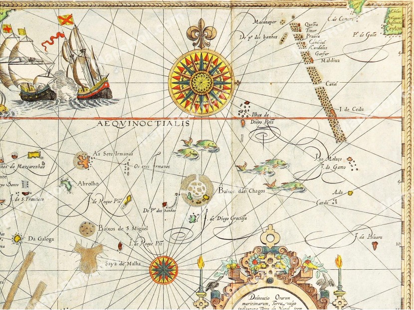 East South Africa map 1596 Jan Huygen van Linschoten