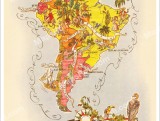 South America Map 1951 Jacques Liozu