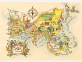 Asia Map 1951 Jacques Liozu
