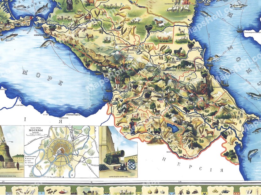 European Russia Map 1903 Tomasik
