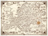 Classical Europe Map 1938 Chase Dudley