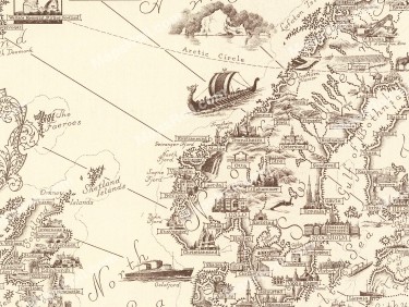 Classical Europe Map 1938 Chase Dudley