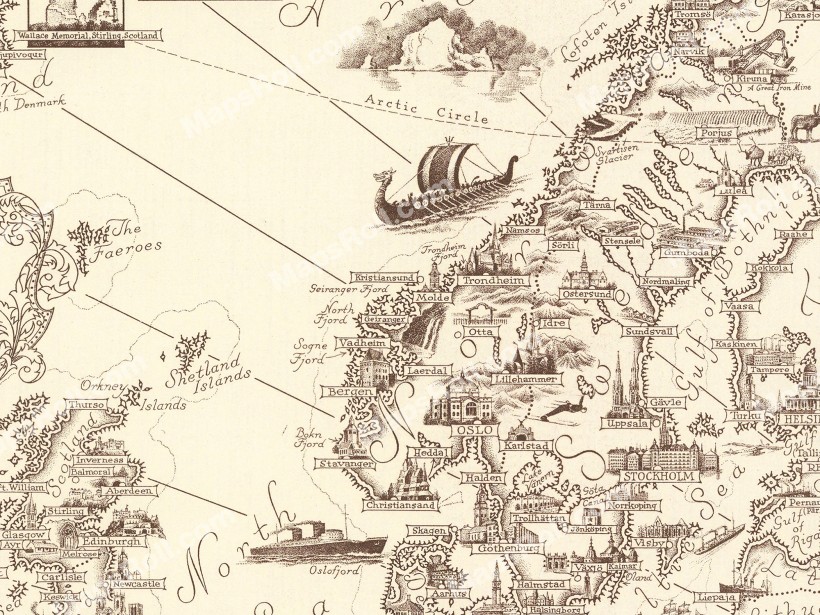 Classical Europe Map 1938 Chase Dudley